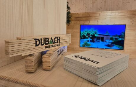Gewerbeausstellung GAZ in Hüswil, Stand von dubach plant ag und Dubach Holzbau AG
