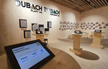 Gewerbeausstellung GAZ in Hüswil, Stand von dubach plant ag und Dubach Holzbau AG