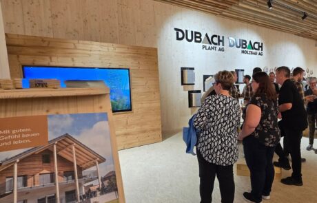 Gewerbeausstellung GAZ in Hüswil, Stand von dubach plant ag und Dubach Holzbau AG