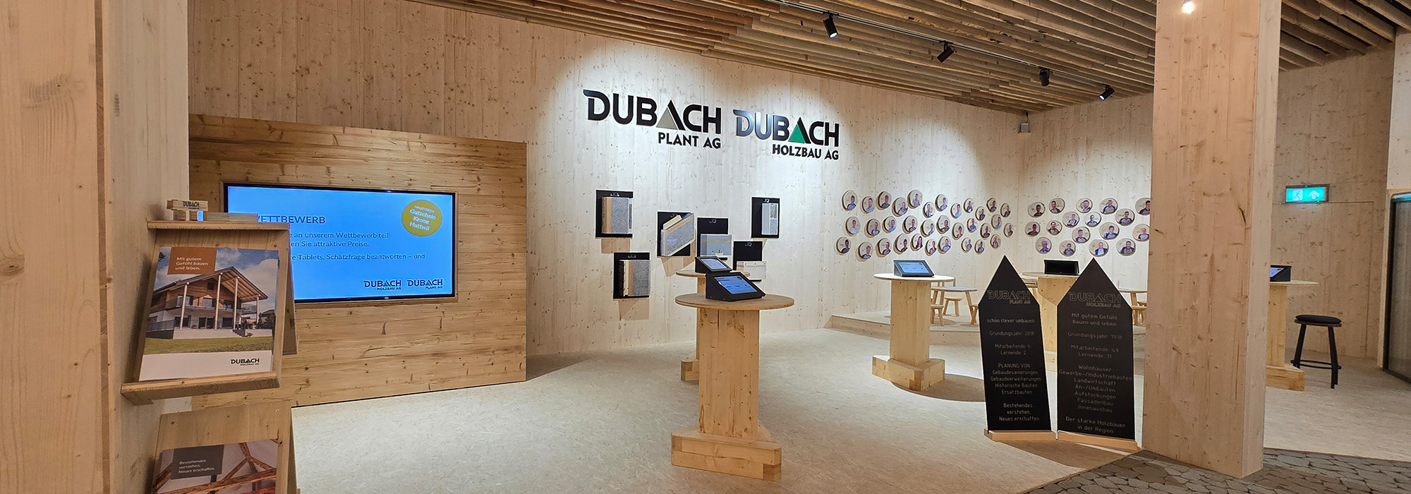 Stand Gewerbeausstellung GAZ in Hüswil dubach plant ag und Dubach Holzbau AG